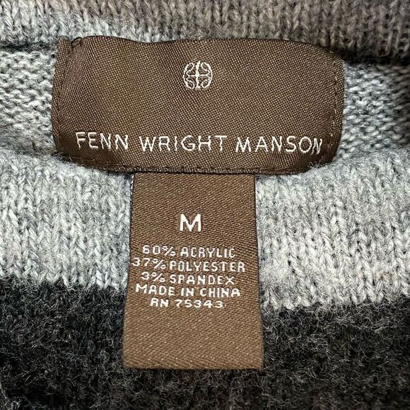 Fenn Wright Manson short sleeve grey striped turtleneck sweater with pockets - Picture 7 of 11
